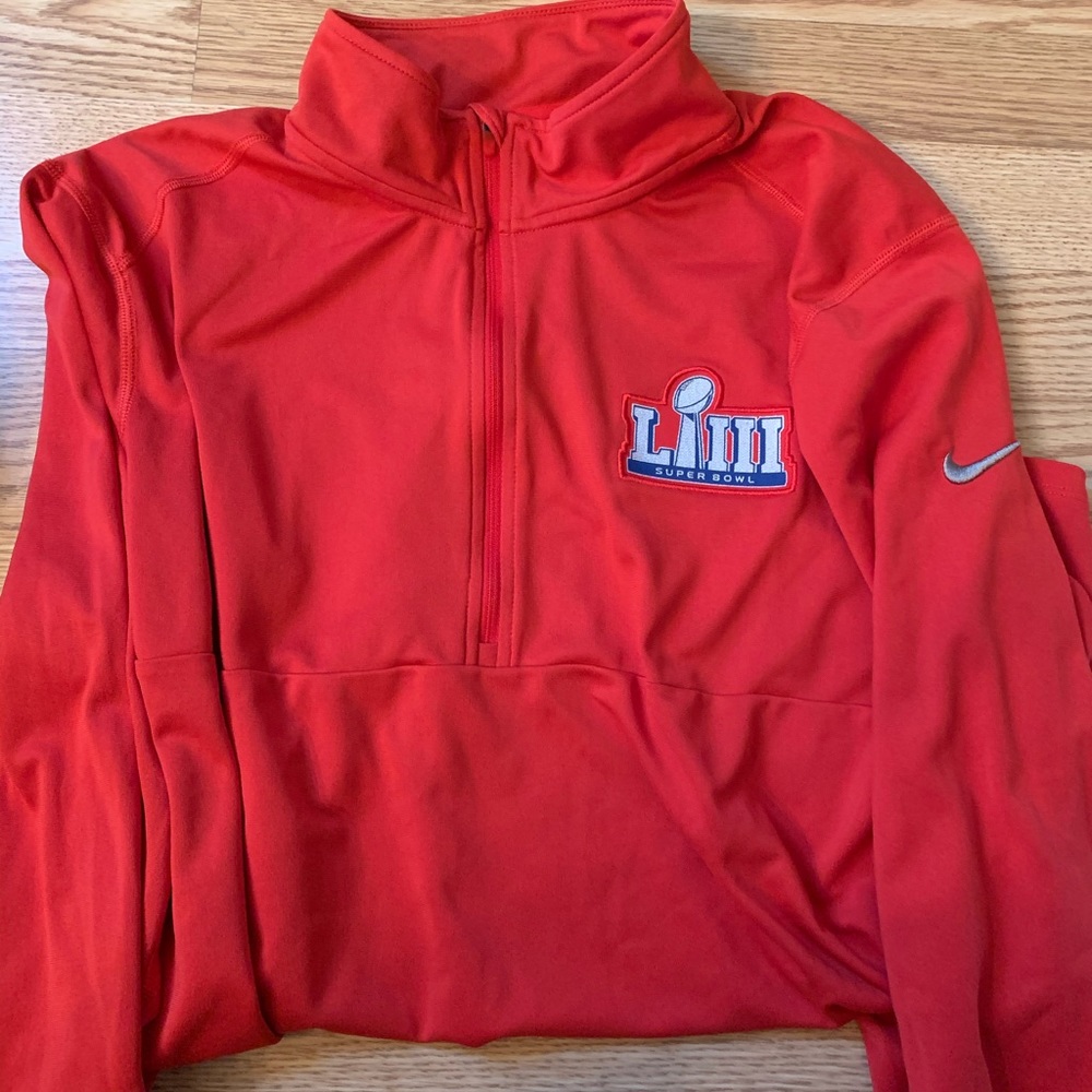 Nike Red Super Bowl LIII Lightweight Half-Zip Jacket